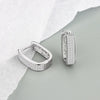 Wholesale Microinlaid Zircon Ushaped Ear Buckle 925 Silver Geometric Style Electroplated Jewelry For Women