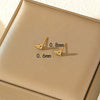 Wholesale Microstudded Diamond Heartshaped Stainless Steel Earrings 18K Vacuum Goldplated Geometric Style Polish