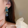 Wholesale Middle Ages Style Artificial Crystal Round Nonpierced Ear Clips With Diamonds For Women