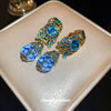 Wholesale Middle Ages Style Artificial Crystal Round Nonpierced Ear Clips With Diamonds For Women