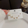 Wholesale Mini Compact Exquisite Women's Earrings Copper Needle Lovely Style With Letters Numbers Text Microinlay
