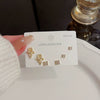 Wholesale Mini Compact Exquisite Women's Earrings Copper Needle Lovely Style With Letters Numbers Text Microinlay