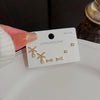 Wholesale Mini Compact Exquisite Women's Earrings Copper Needle Lovely Style With Letters Numbers Text Microinlay