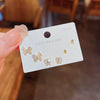 Wholesale Mini Compact Exquisite Women's Earrings Copper Needle Lovely Style With Letters Numbers Text Microinlay