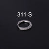 Wholesale Mini Copper Zircon Simple Piercing Earrings With Geometric Design And Electroplating