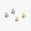 Wholesale Mini Earrings 925 Sterling Silver Geometric Niche Design Microinlay For Women