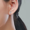 Wholesale Mini Earrings 925 Sterling Silver Geometric Niche Design Microinlay For Women