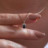Wholesale Mini Necklace Copper Ochain With Mixed Gem Inlay Heart Pendant Sapphire Blue For Women