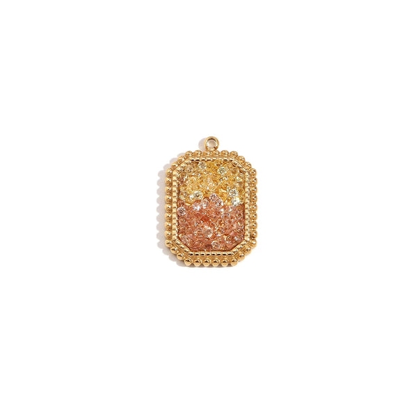 Wholesale Mini Simple Jewelry Accessories Stainless Steel 14K Gold Plated Heartshaped Geometric Pendant For Women With Electroplating And Micro Set Color Diamond
