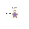 Wholesale Mini Small Star Jewelry Accessories Alloy Dripping Oil Hair Accessories Earrings Necklace Pendant Diy Material