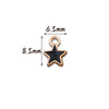 Wholesale Mini Small Star Jewelry Accessories Alloy Dripping Oil Hair Accessories Earrings Necklace Pendant Diy Material