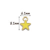Wholesale Mini Small Star Jewelry Accessories Alloy Dripping Oil Hair Accessories Earrings Necklace Pendant Diy Material