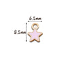 Wholesale Mini Small Star Jewelry Accessories Alloy Dripping Oil Hair Accessories Earrings Necklace Pendant Diy Material