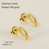 Wholesale Mini 316L Stainless Steel 18K Gold Plated Geometric Earrings For Women