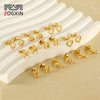 Wholesale Mini 316L Stainless Steel 18K Gold Plated Geometric Earrings For Women