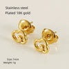 Wholesale Mini 316L Stainless Steel 18K Gold Plated Geometric Earrings For Women