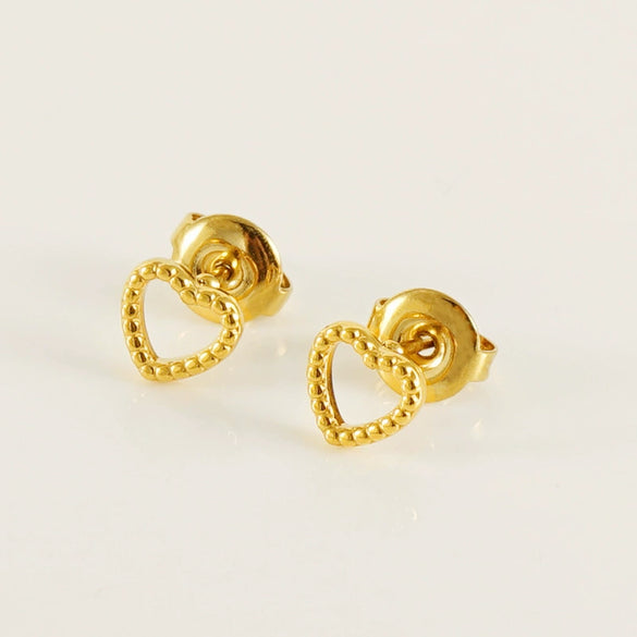Wholesale Mini 316L Stainless Steel 18K Gold Plated Geometric Earrings For Women
