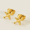 Wholesale Mini 316L Stainless Steel 18K Gold Plated Geometric Earrings For Women