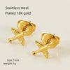 Wholesale Mini 316L Stainless Steel 18K Gold Plated Geometric Earrings For Women