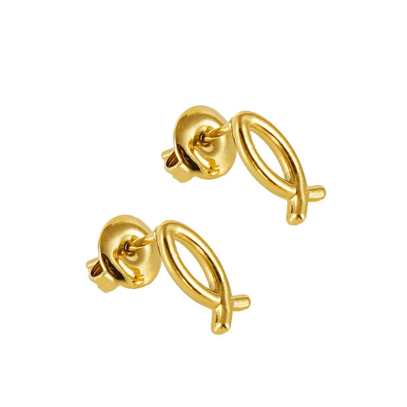 Wholesale Mini 316L Stainless Steel 18K Gold Plated Geometric Earrings For Women