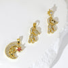 Wholesale Minimalist Animal Zodiac Copper Inlaid Gold Zirconium Micropaved Necklace Pendant For Women