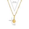 Wholesale Minimalist Animals Zodiac Signs Stainless Steel Turtle Pendant Necklace With O Shaped Chain And Electroplating