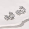 Wholesale Minimalist Bow Tie Electroplated Stainless Steel Earrings For Women