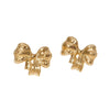 Wholesale Minimalist Bow Tie Electroplated Stainless Steel Earrings For Women