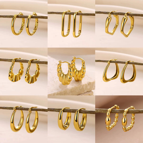 Wholesale Minimalist Copper Earrings With Electroplating Treatment