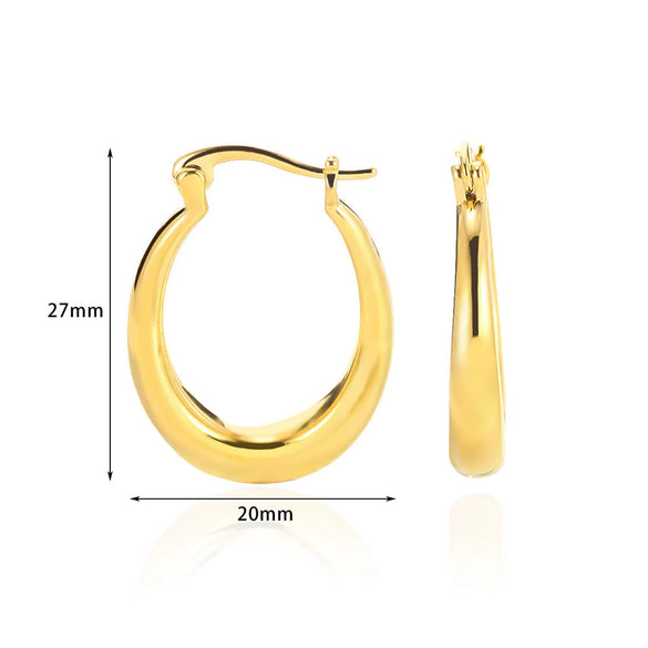 Wholesale Minimalist Copper Earrings With Electroplating Treatment