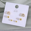 Wholesale Minimalist Copper Earrings With Heart Drop Geometric Shapes Electroplated For Women
