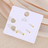 Wholesale Minimalist Copper Earrings With Heart Drop Geometric Shapes Electroplated For Women