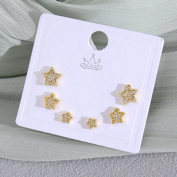 Wholesale Minimalist Copper Earrings With Heart Drop Geometric Shapes Electroplated For Women