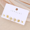 Wholesale Minimalist Copper Earrings With Heart Drop Geometric Shapes Electroplated For Women