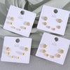 Wholesale Minimalist Copper Earrings With Heart Drop Geometric Shapes Electroplated For Women