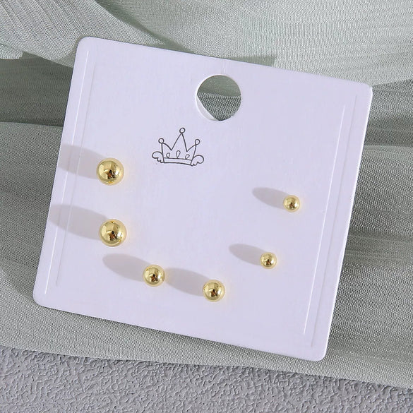 Wholesale Minimalist Copper Earrings With Heart Drop Geometric Shapes Electroplated For Women
