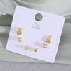 Wholesale Minimalist Copper Earrings With Heart Drop Geometric Shapes Electroplated For Women