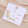 Wholesale Minimalist Copper Earrings With Heart Drop Geometric Shapes Electroplated For Women