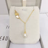 Wholesale Minimalist Copper Freshwater Pearl Pendant Jewelry With Rice And Droplet Shape Pearls