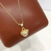 Wholesale Minimalist Copper Freshwater Pearl Round Pendant Necklace