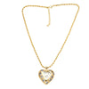 Wholesale Minimalist Copper Heart Shape Pendant Necklace Gold Plated For Women