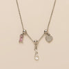 Wholesale Minimalist Copper Heart Shape Zircon Necklace For Women With Electroplating