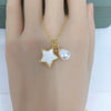 Wholesale Minimalist Copper Natural Freshwater Pearl Pendant Jewelry With Rice And Droplet Shapes And Seashell Motherofpearl Star Pattern