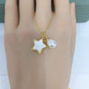 Wholesale Minimalist Copper Natural Freshwater Pearl Pendant Jewelry With Rice And Droplet Shapes And Seashell Motherofpearl Star Pattern