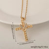 Wholesale Minimalist Copper Pendant Lip Necklace With Micropaved Star And Moon Cross Design