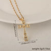 Wholesale Minimalist Copper Pendant Lip Necklace With Micropaved Star And Moon Cross Design