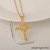 Wholesale Minimalist Copper Pendant Lip Necklace With Micropaved Star And Moon Cross Design