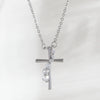 Wholesale Minimalist Cross Necklace For Women With Wrapped Diamond Niche Design Copper Material And Electroplating Processing