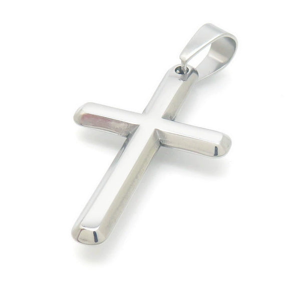 Wholesale Minimalist Cross Pendant Jewelry Titanium Steel Electroplated