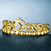 Wholesale Minimalist Crown Women's Ring Copper Silver Plated Zircon Jewelry